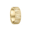 Large Forest wedding ring in yellow gold