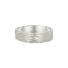Large River wedding ring in white gold