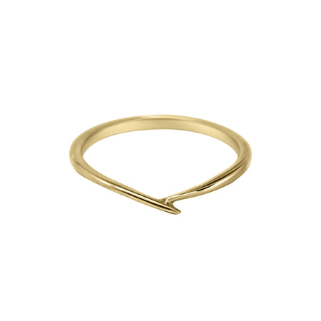 9ct gold twig ring front