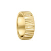 Large Forest wedding ring in yellow gold