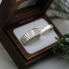 Large Forest wedding ring in white gold