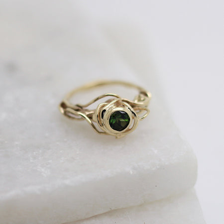 Green-tourmaline-and-gold-unusual-ring-by-Julie-Nicaisse copy