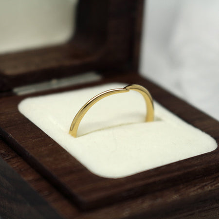 Ethical yellow gold wishbone ring Ethical gold wishbone wedding ring by Julie Nicaisse - Jewellery Designer in London