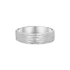 Large River wedding ring in white gold