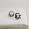 unusual-pearl-stud-earrings-gold-and-silver-by-Julie-Nicaisse