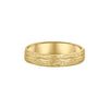 Small River wedding ring in yellow gold